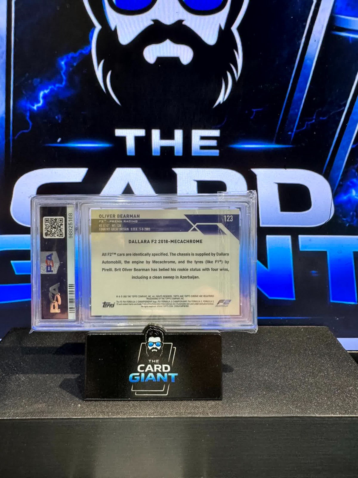 Oliver Bearman /150 PSA 10 F2 (rookie) 2023 Topps Chrome 🏎️🏎️