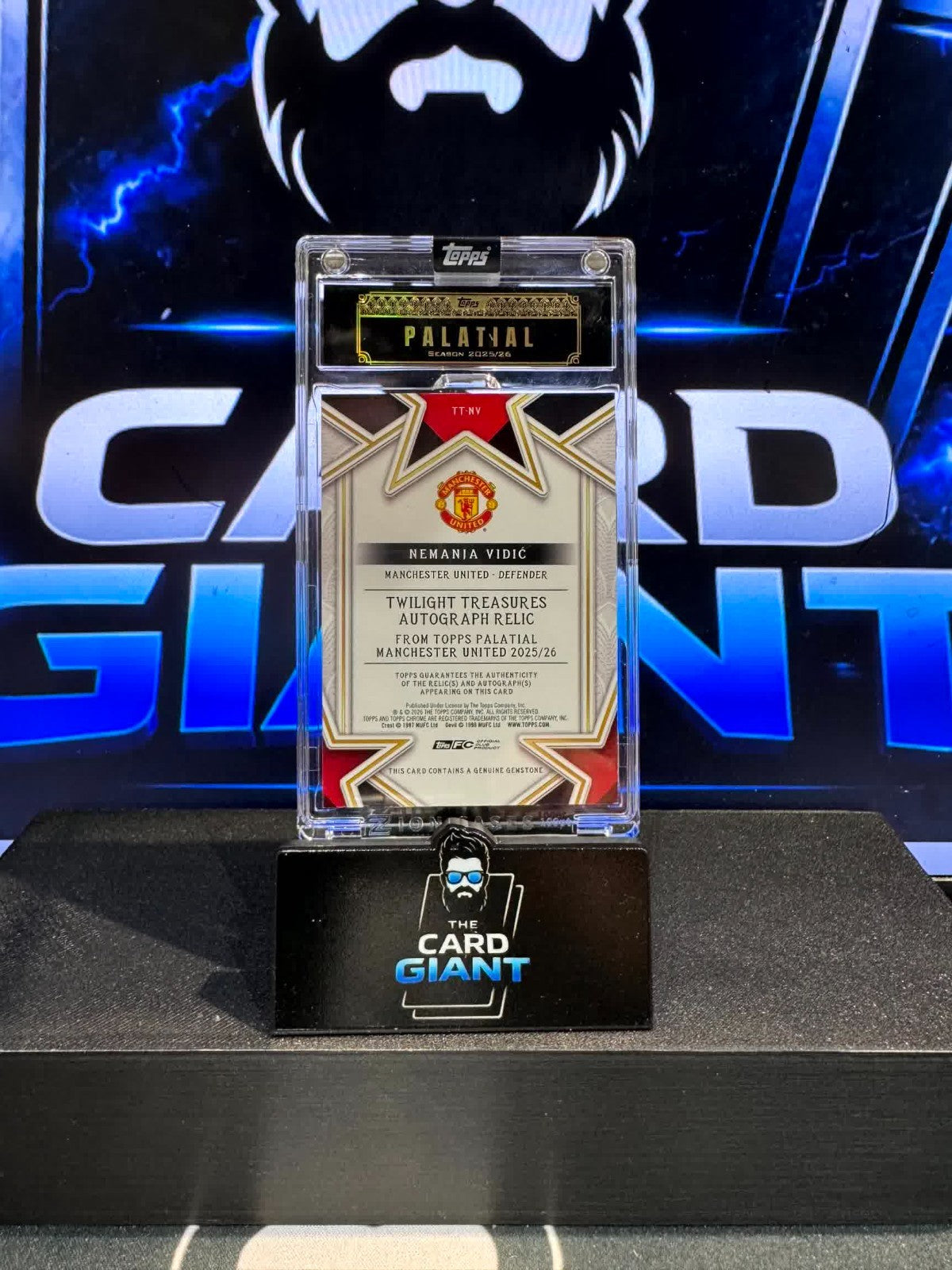 Nemanja Vidic /10 Auto Twilight Treasure RUBY Diamond Manchester United Palatial