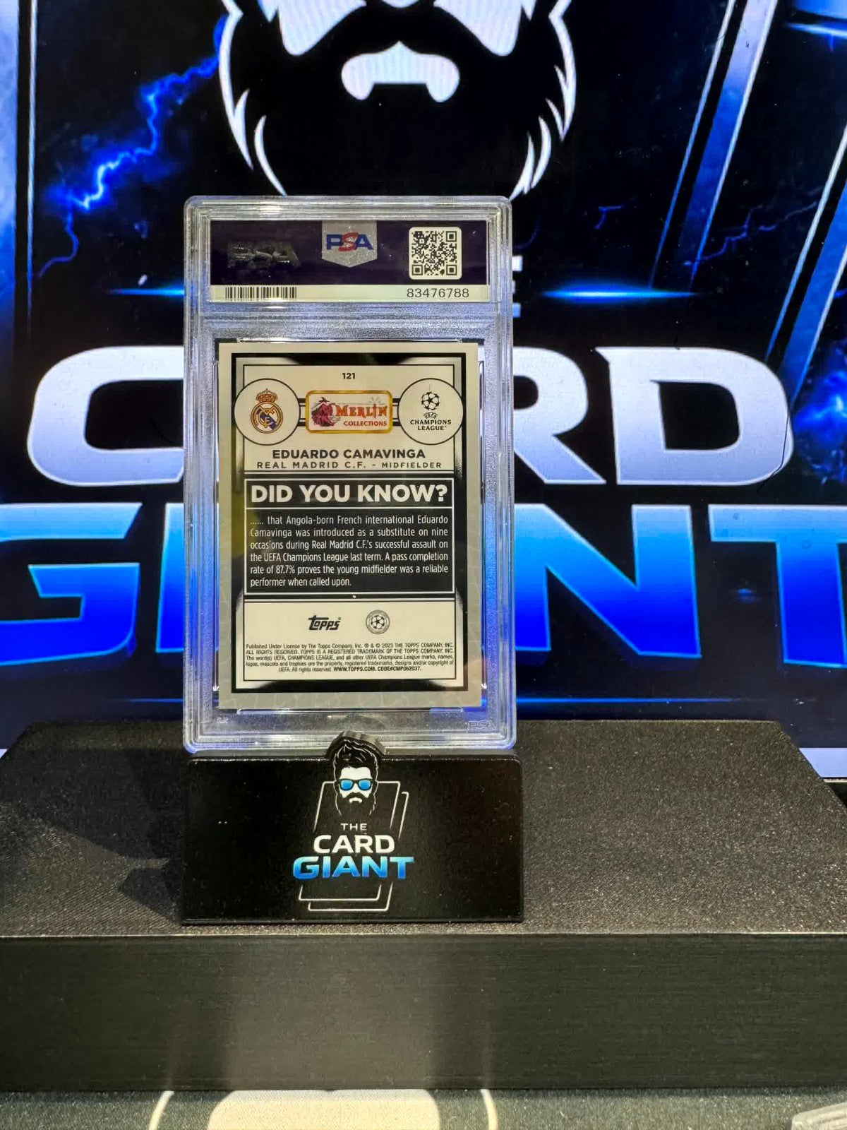 Eduardo Camavinga /5 PSA 10  Topps Merlin Real Madrid ⚽