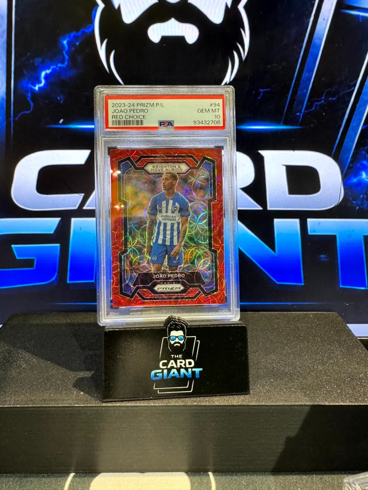 Joao Pedro /30 PSA 10 Brighton Panini Prizm Choice ⚽⚽