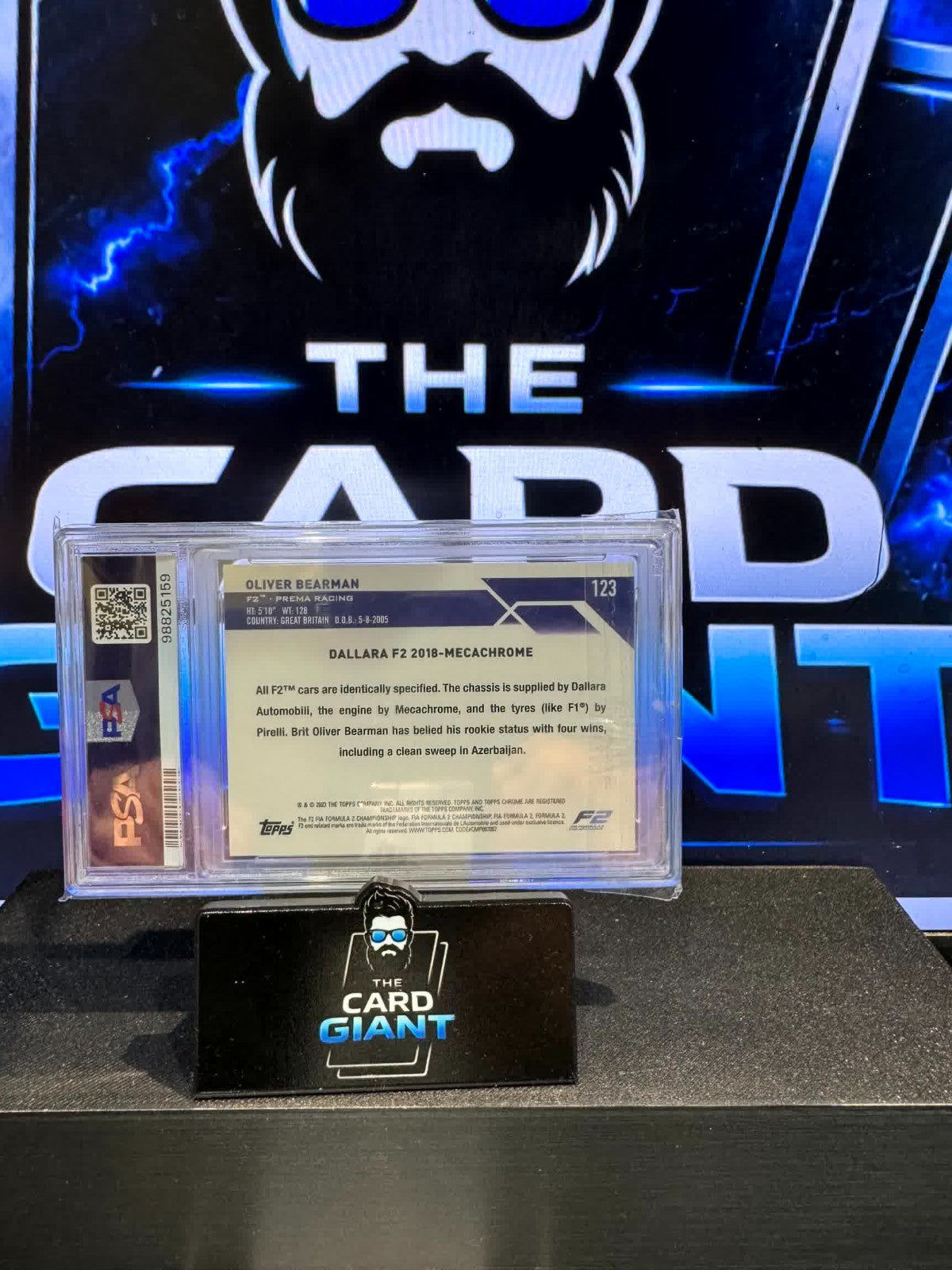 Oliver Bearman /75 PSA 10  F2 (rookie) 2023 Topps Chrome 🏎️🏎️
